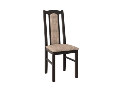 Set masa extensibila Kan 100x135 cm, lemn masiv, culoare wenge, blat din mdf cu 6 scaune tapitate S-37 Boss7 w2, stofa - imagine 2