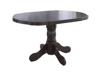 Set masa extensibila Kan 100x135 cm, lemn masiv, culoare wenge, blat din mdf cu 6 scaune tapitate S-37 Boss7 w2, stofa - imagine 6