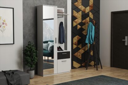 Garderoba Hol Iustin 01 alb/negru