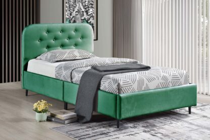 Pat 8874 single, 90x190 cm, tapitat, verde