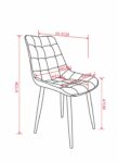 Scaun living HT2, stofa, gri - imagine 4