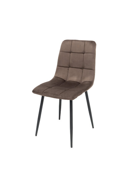 Scaun ML-4, tapitat stofa, maro