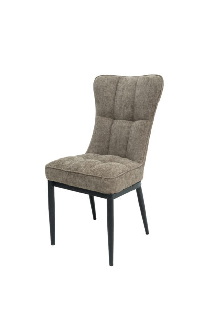Scaun ML-3, tapitat stofa, maro