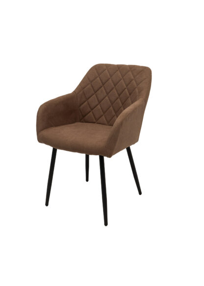 Scaun ML-5, tapitat stofa, maro