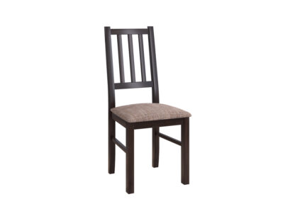 Set masa extensibila Kan 100x135 cm, lemn masiv, culoare wenge, blat din mdf cu 6 scaune tapitate S-38 Boss4 w2, stofa - imagine 4