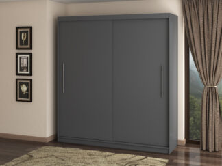 Dressing Radu fara oglinda, 180x200x61 cm, gri antracit