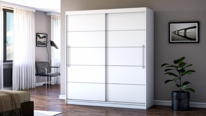 Dressing Radu fara oglinda, 180x200x61 cm, alb
