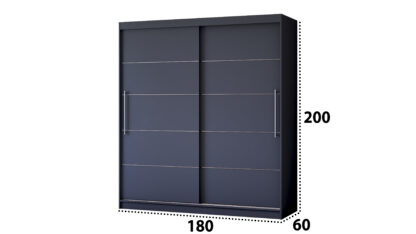 Dressing Radu fara oglinda, 180x200x61 cm, gri antracit - imagine 5