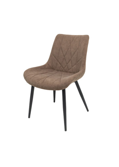 Scaun ML-1, tapitat stofa, maro