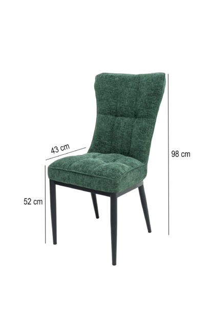 Scaun ML-3, tapitat stofa, verde - imagine 5
