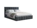 Pat Cozy, 140x200 cm, gri inchis, suport saltea din PAL - imagine 3