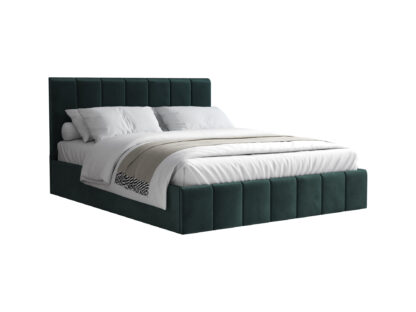 Pat Cozy cu saltea, 140x200 cm, verde, suport saltea din PAL - imagine 3