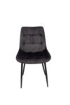 Scaun living HT1, stofa, gri inchis - imagine 2