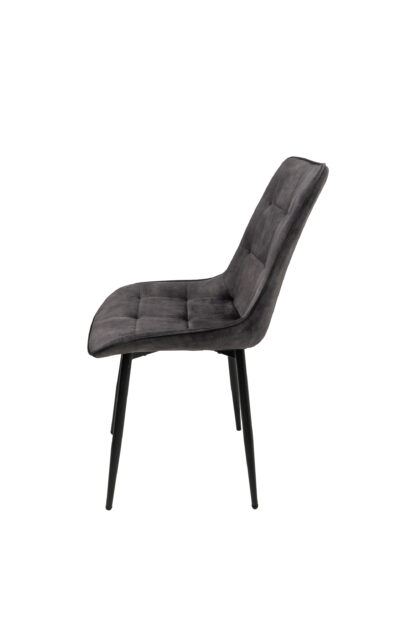 Scaun living HT1, stofa, gri inchis - imagine 3