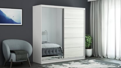 Dressing Ina, 150x200x60 cm, Alb/Pin