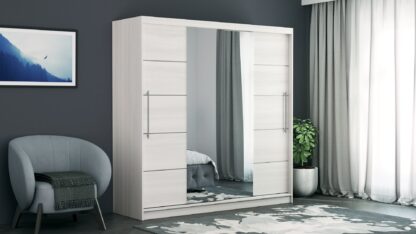 Dressing Sara, cu oglinda, 200x200x60 cm, Pin - imagine 4