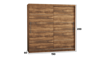 Dressing Ina, 150x200x60 cm, Nuc - imagine 5