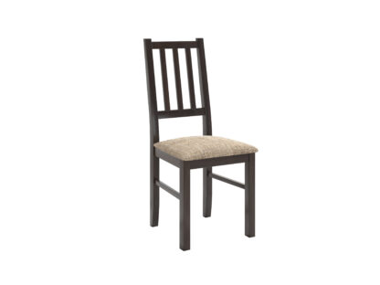 Set masa extensibila jork 200x250 cm, lemn masiv wenge, cu 10 scaune tapitate stofa maro, s-38 W2 - imagine 4