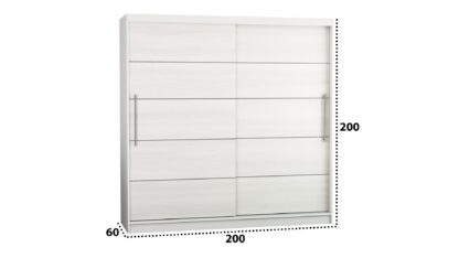Dressing Sara, 200x200x60 cm, Alb/Pin - imagine 3