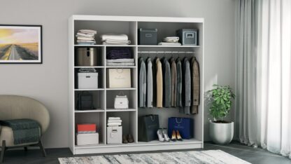 Dressing Sara, 200x200x60 cm, Alb/Nuc - imagine 2