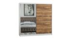 Dressing Ina, cu oglinda, 150x200x60 cm, Alb/Nuc - imagine 5
