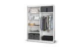 Dressing Ina, cu oglinda, 150x200x60 cm, Alb/Nuc - imagine 2