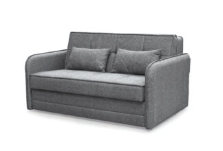 Canapea Cindy, 160x115 cm, extensibila cu 2 locuri, cu lada de depozitare, gri