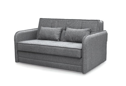 Canapea Cindy, 160x115 cm, extensibila cu 2 locuri, cu lada de depozitare, gri